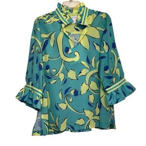 Gretchen Scott Ruffneck Tunic Top
